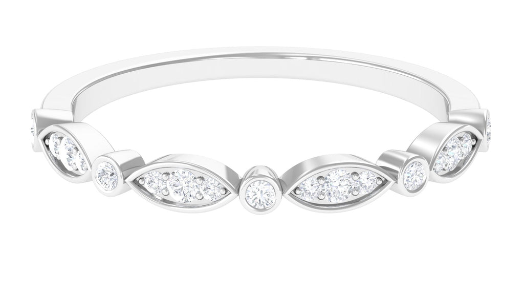 Certified Natural Diamond Half Eternity Ring for Anniversary