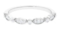 Certified Natural Diamond Half Eternity Ring for Anniversary