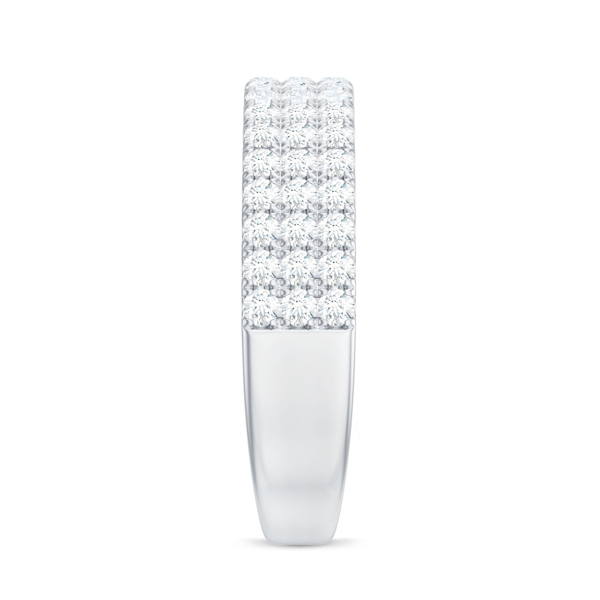 Natural Diamond Wide Half Eternity Band Ring
