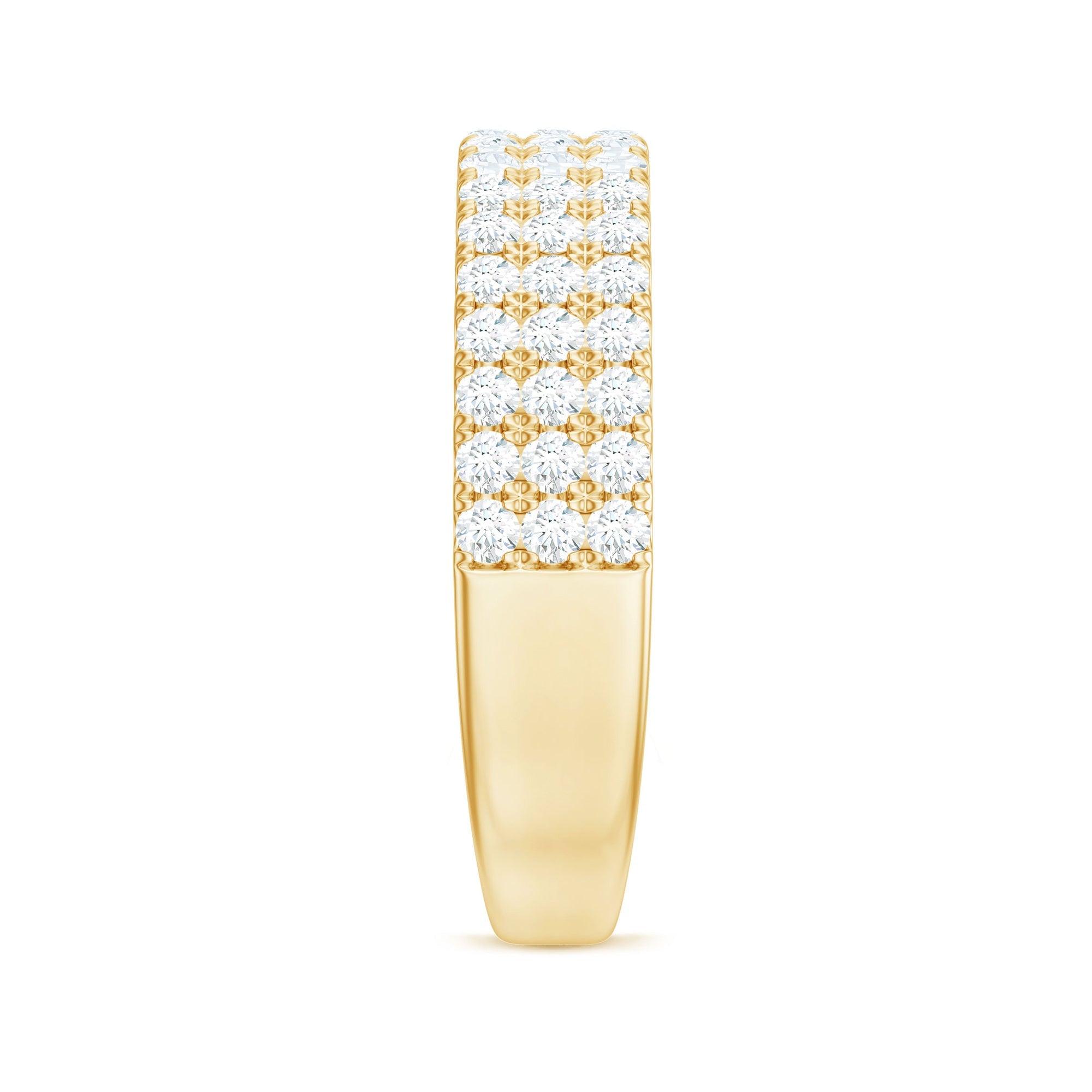 Natural Diamond Wide Half Eternity Band Ring