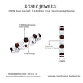 Natural Garnet Diamond Eternity Ring for Anniversary