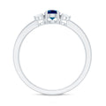 5mm London Blue Topaz Proposal Ring with Diamond