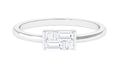 Certified Natural Diamond Promise Ring in East West Style