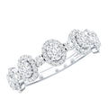 Designer Lab Grown Diamond Half Eternity Wedding Band Ring
