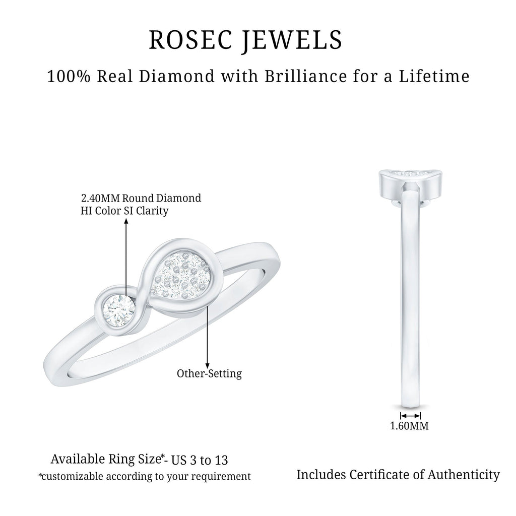 Natural Diamond Infinity Promise Ring
