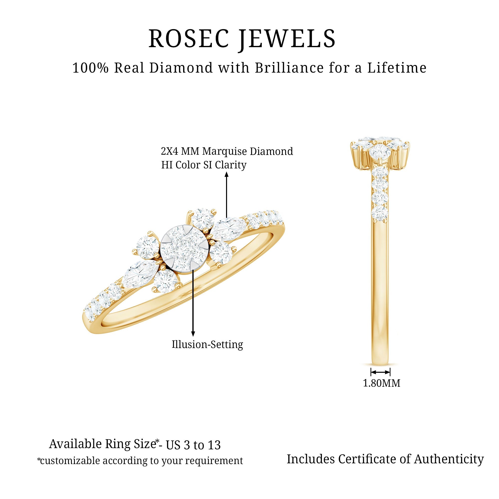 Certified Real Diamond Promise Ring