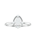 Natural Pear Shaped Diamond Cluster Engagement Ring