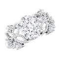 6X8mm Oval Lab Grown Diamond Flower Engagement Ring