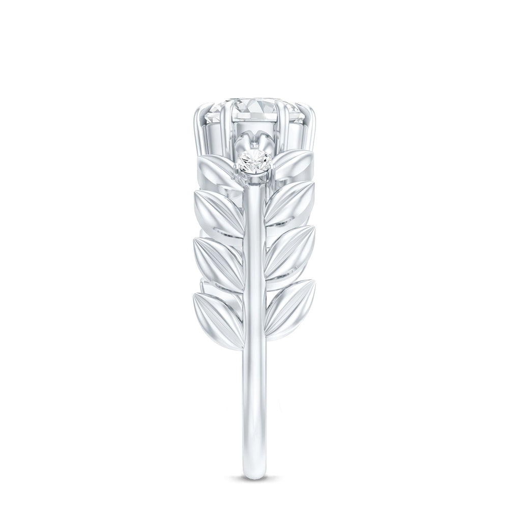 6 MM Lab Grown Diamond Nature Inspired Engagement Ring