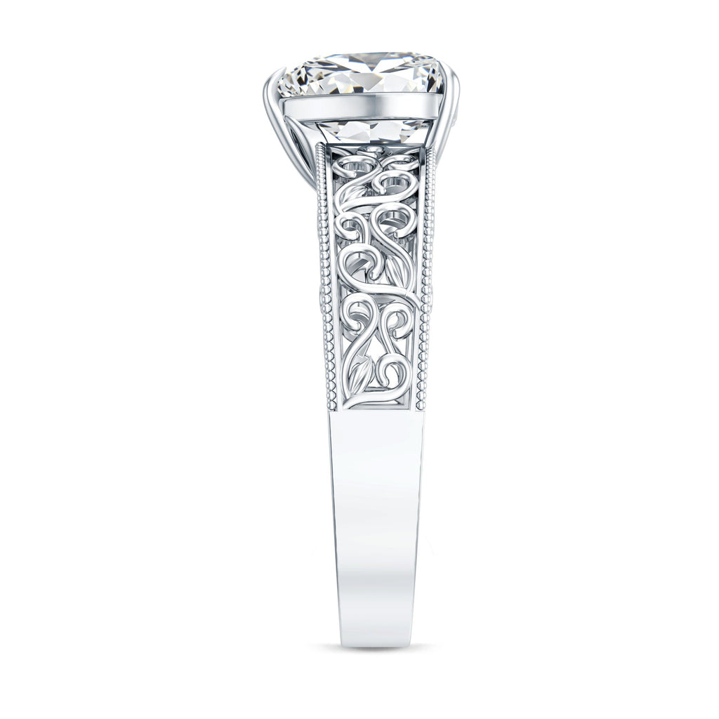 2 Carat Lab Grown Diamond Heart Engagement Ring