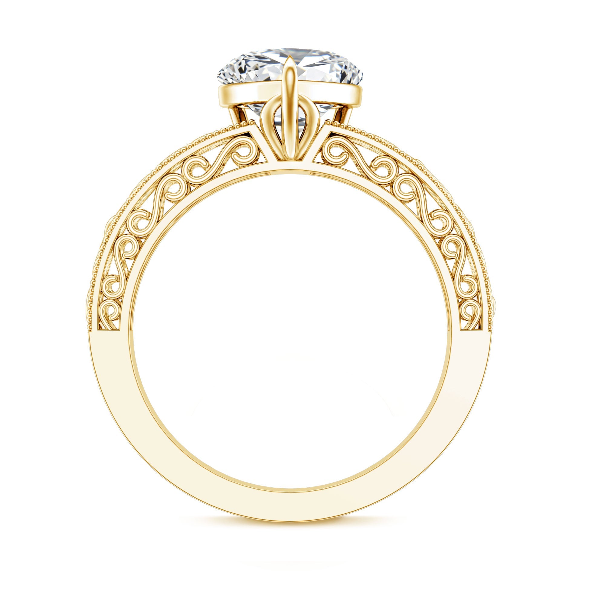 2 Carat Lab Grown Diamond Heart Engagement Ring