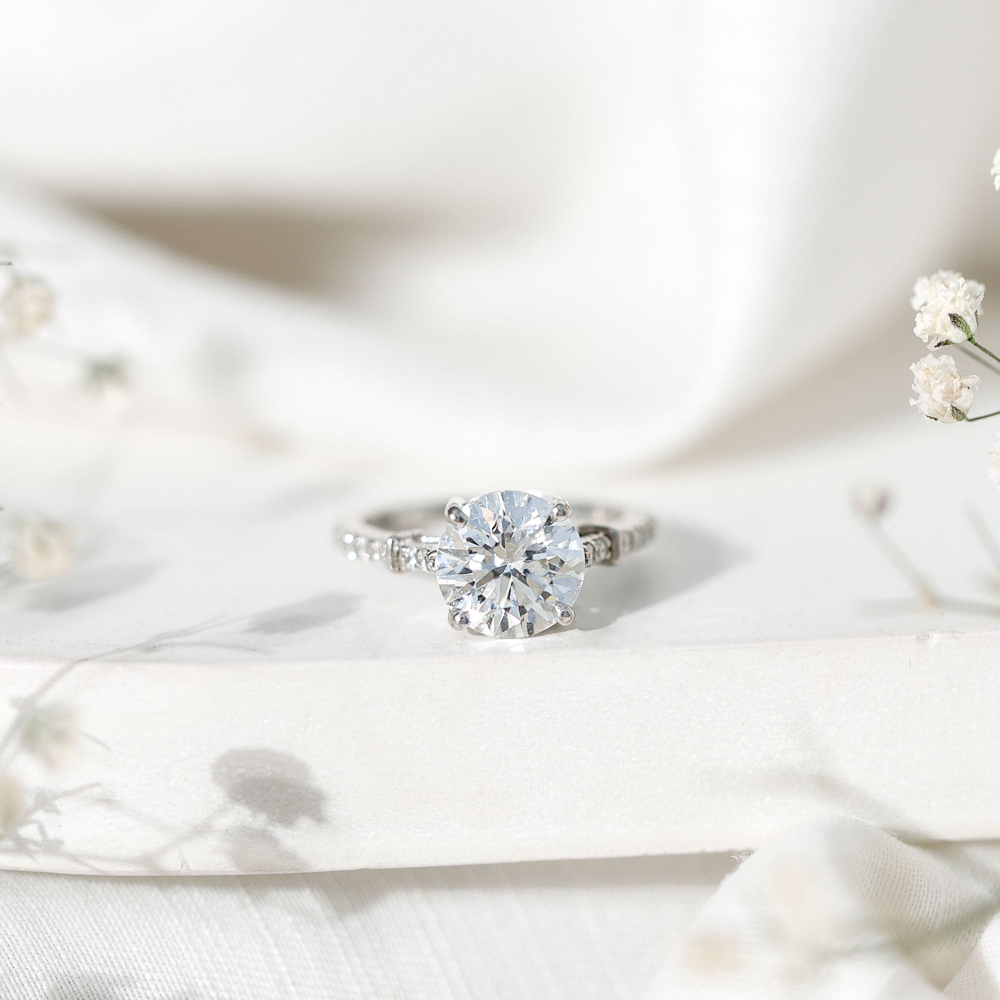Certified 2 Carat Lab Grown Diamond Simple Engagement Ring