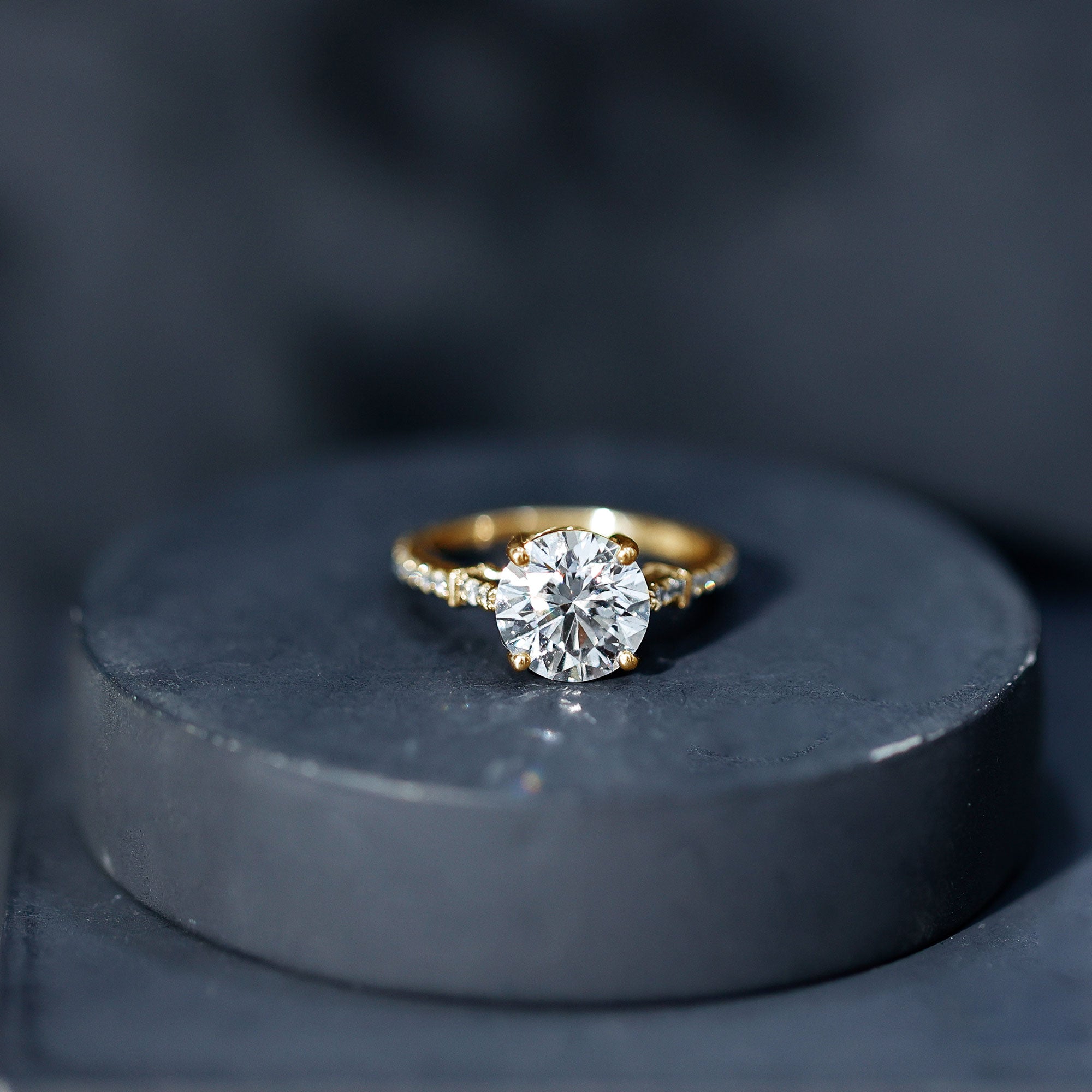 Certified 2 Carat Lab Grown Diamond Simple Engagement Ring