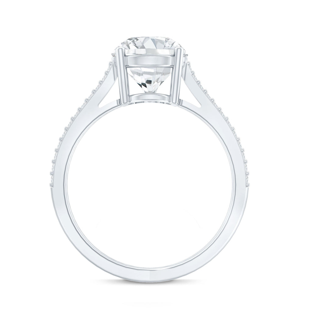 Certified 8 mm Lab Grown Diamond Split Shank Engagement Ring