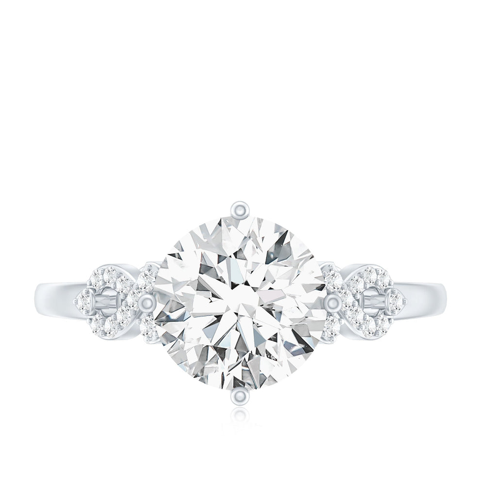 Certified 2 Carat Lab Grown Diamond Solitaire Engagement Ring