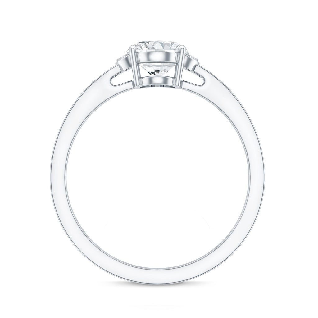 Certified 6X8 MM Oval Lab Grown Diamond Solitaire Engagement Ring