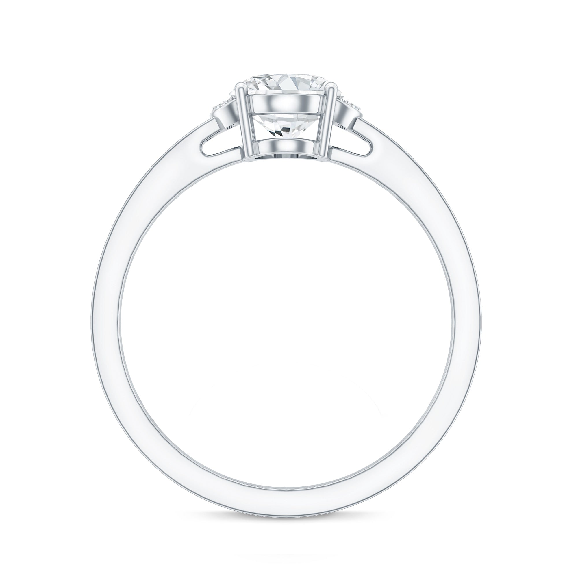 Certified 6X8 MM Oval Lab Grown Diamond Solitaire Engagement Ring