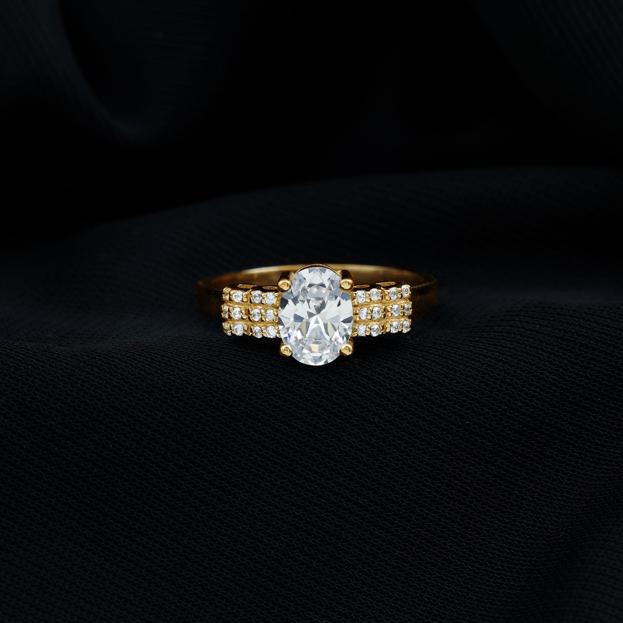 Certified 6X8 MM Oval Lab Grown Diamond Designer Engagement Ring