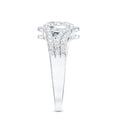 Certified 6X8 MM Oval Lab Grown Diamond Split Shank Engagement Ring