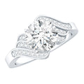 Certified 8 MM Lab Grown Diamond Unique Engagement Ring