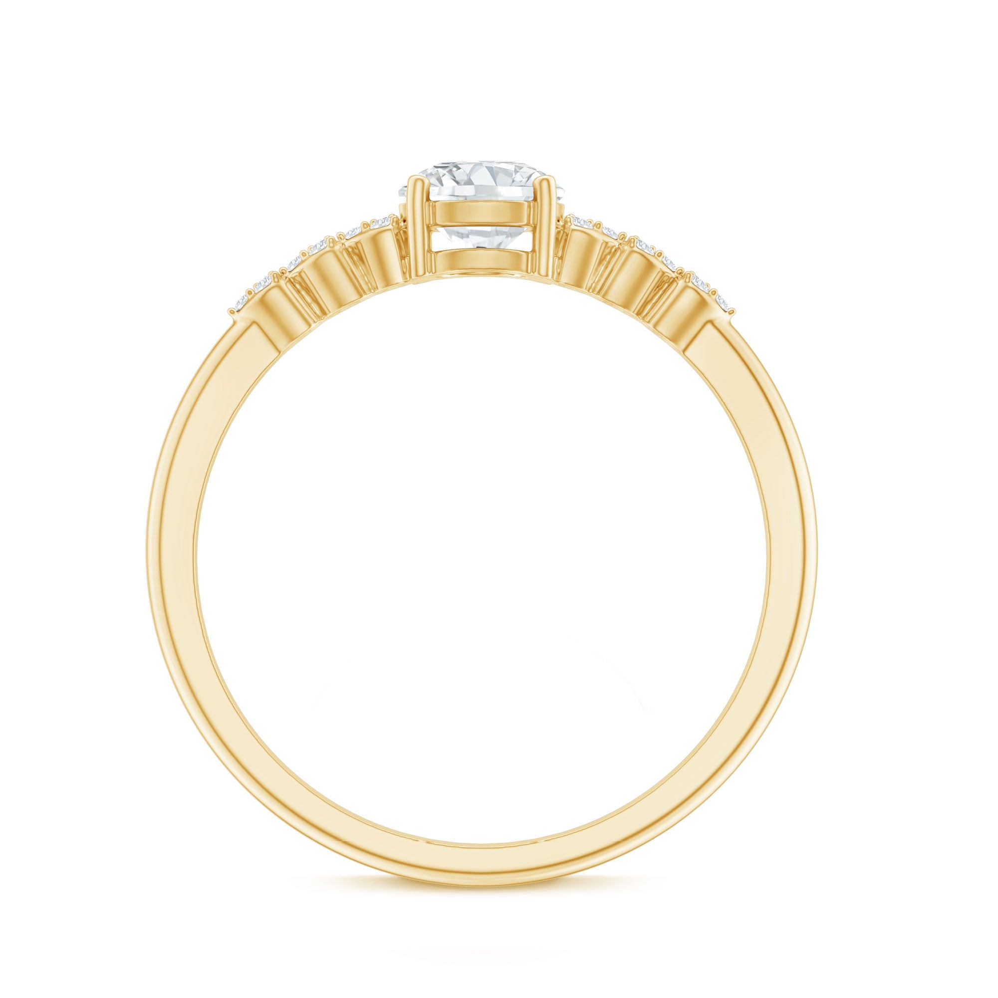 Certified 5 MM Lab Grown Diamond Designer Engagement Ring