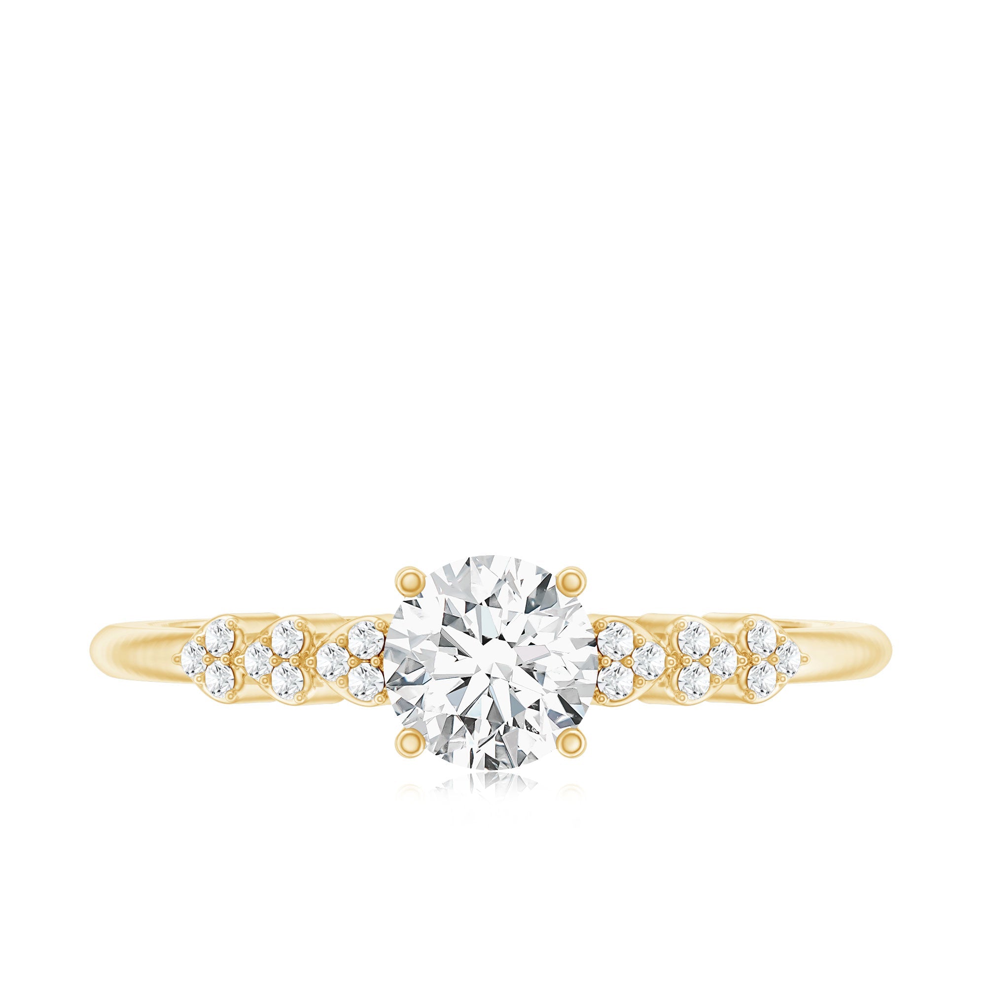 Certified 5 MM Lab Grown Diamond Designer Engagement Ring