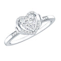 Certified Lab 5MM Heart Diamond Halo Engagement Ring