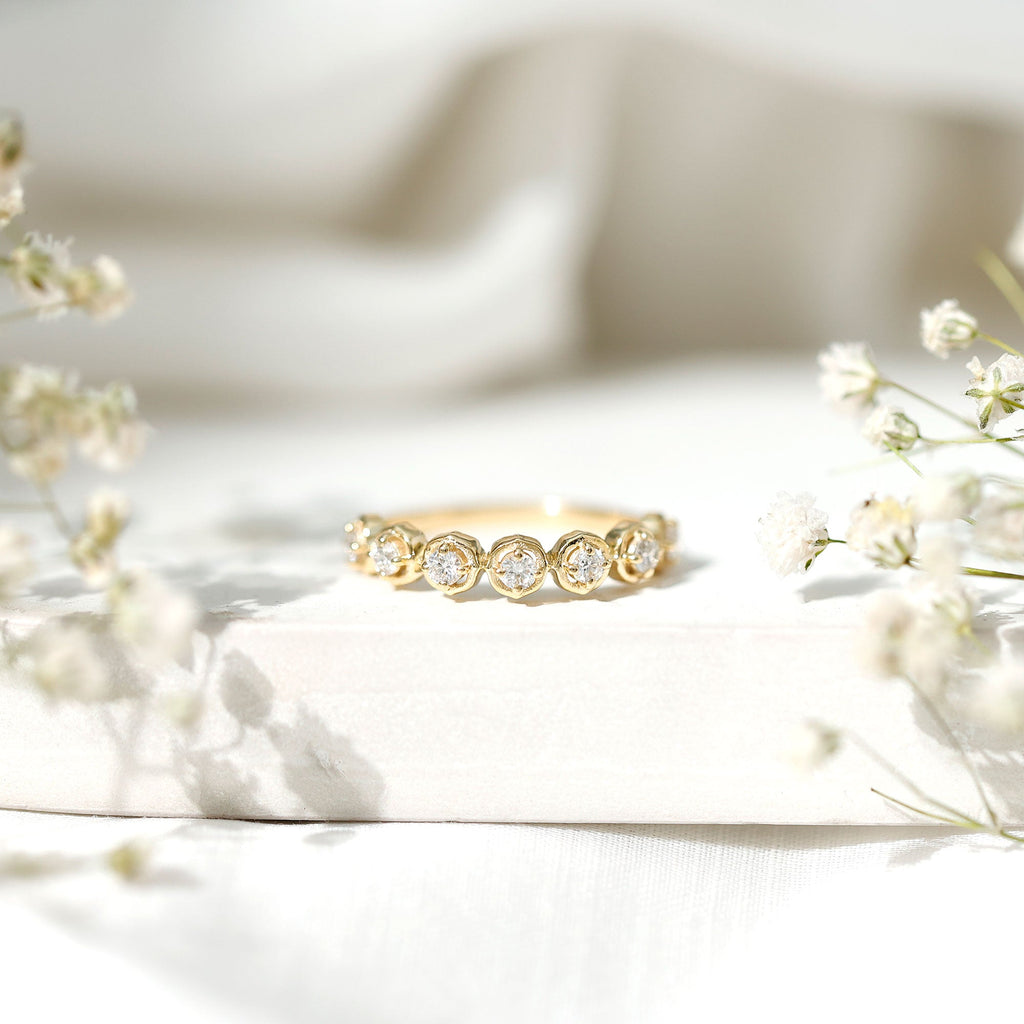 Certified Lab Grown Diamond Half Eternity Anniversary Ring