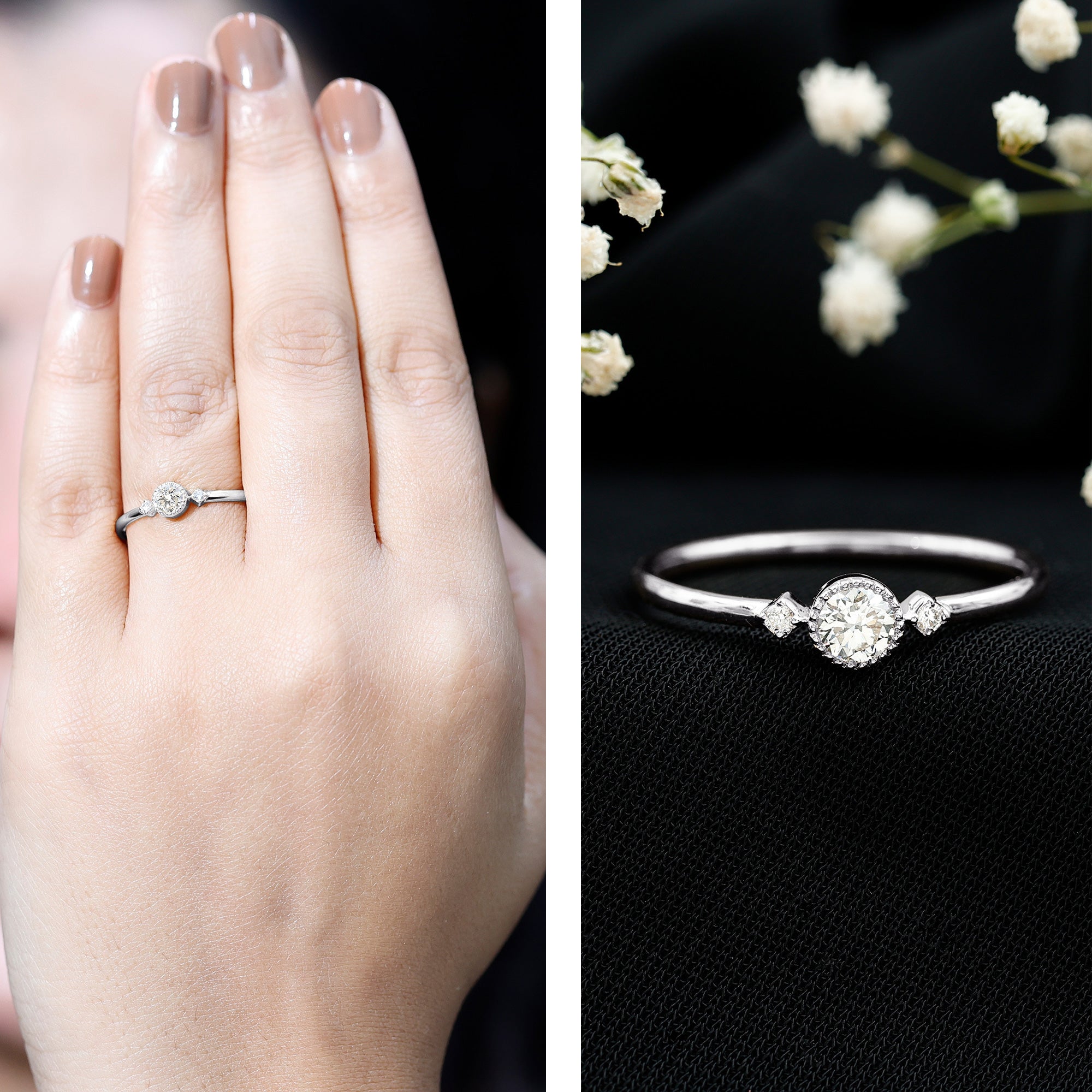 Certified Lab Grown Diamond Solitaire Promise Ring
