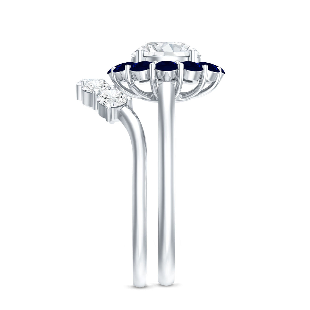 Certified 7 MM Lab Grown Diamond Engagement Ring with Enhancer