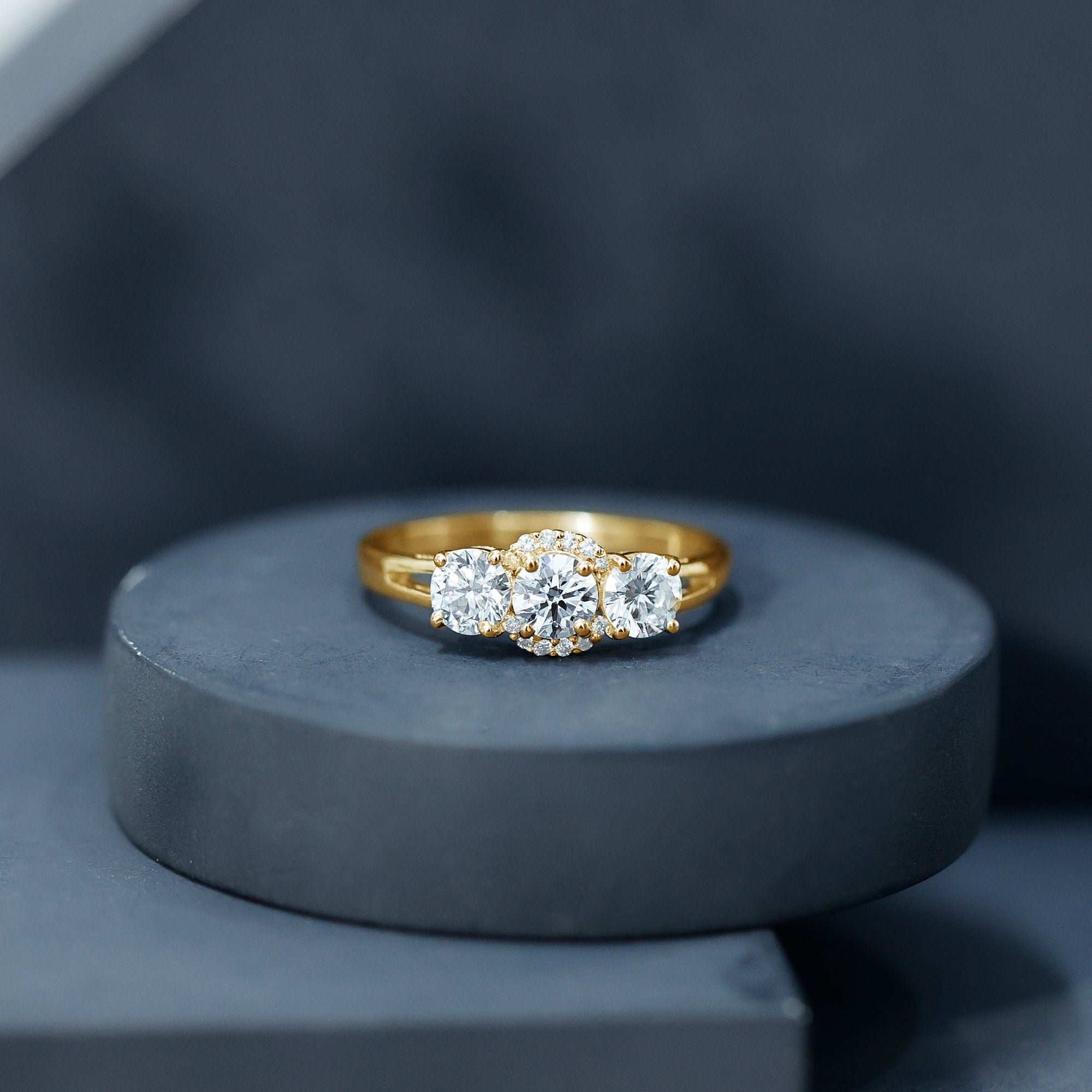 Certified Lab Grown Diamond Past Present Future Engagement Ring