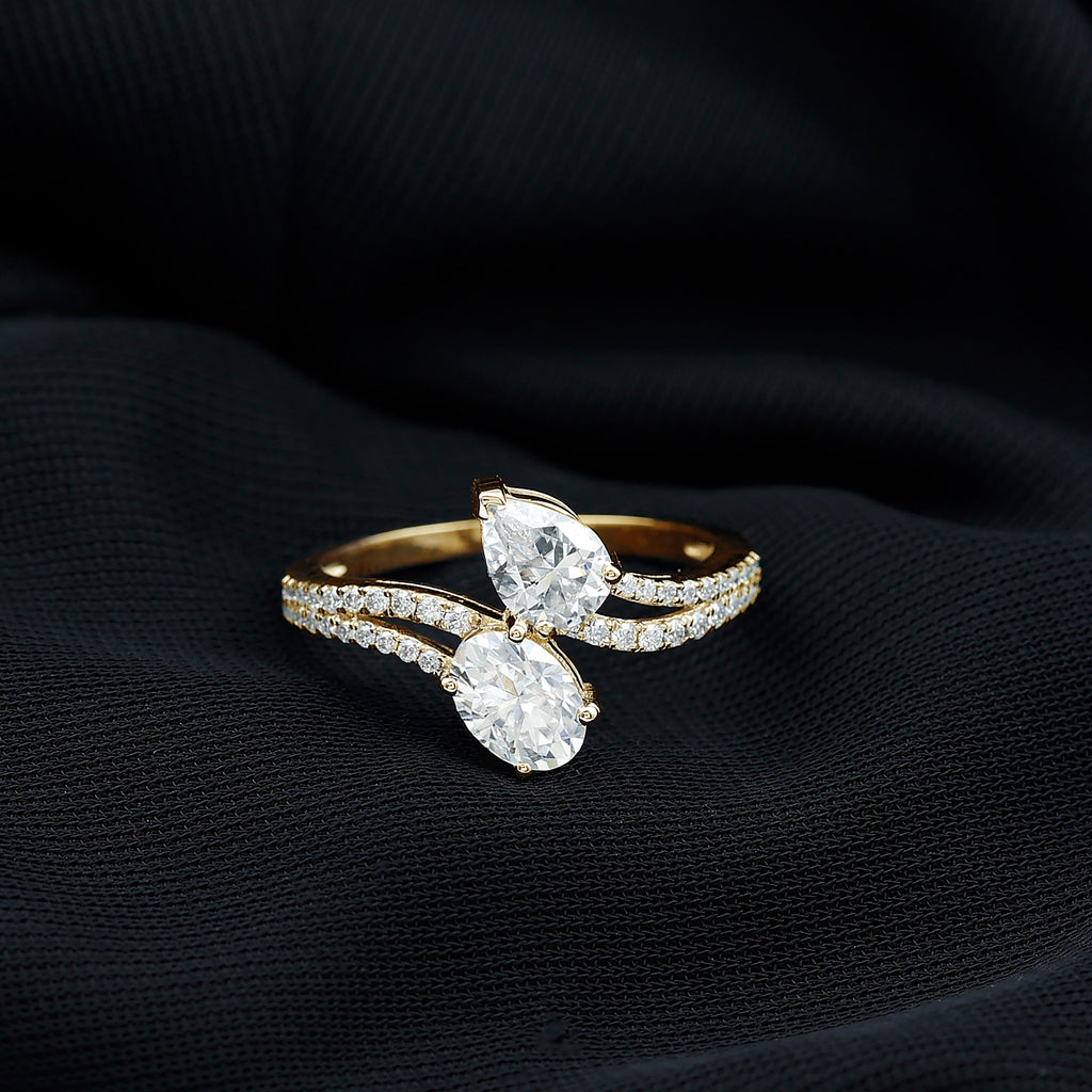 Certified Lab Grown Diamond Toi Et Moi Engagement Ring
