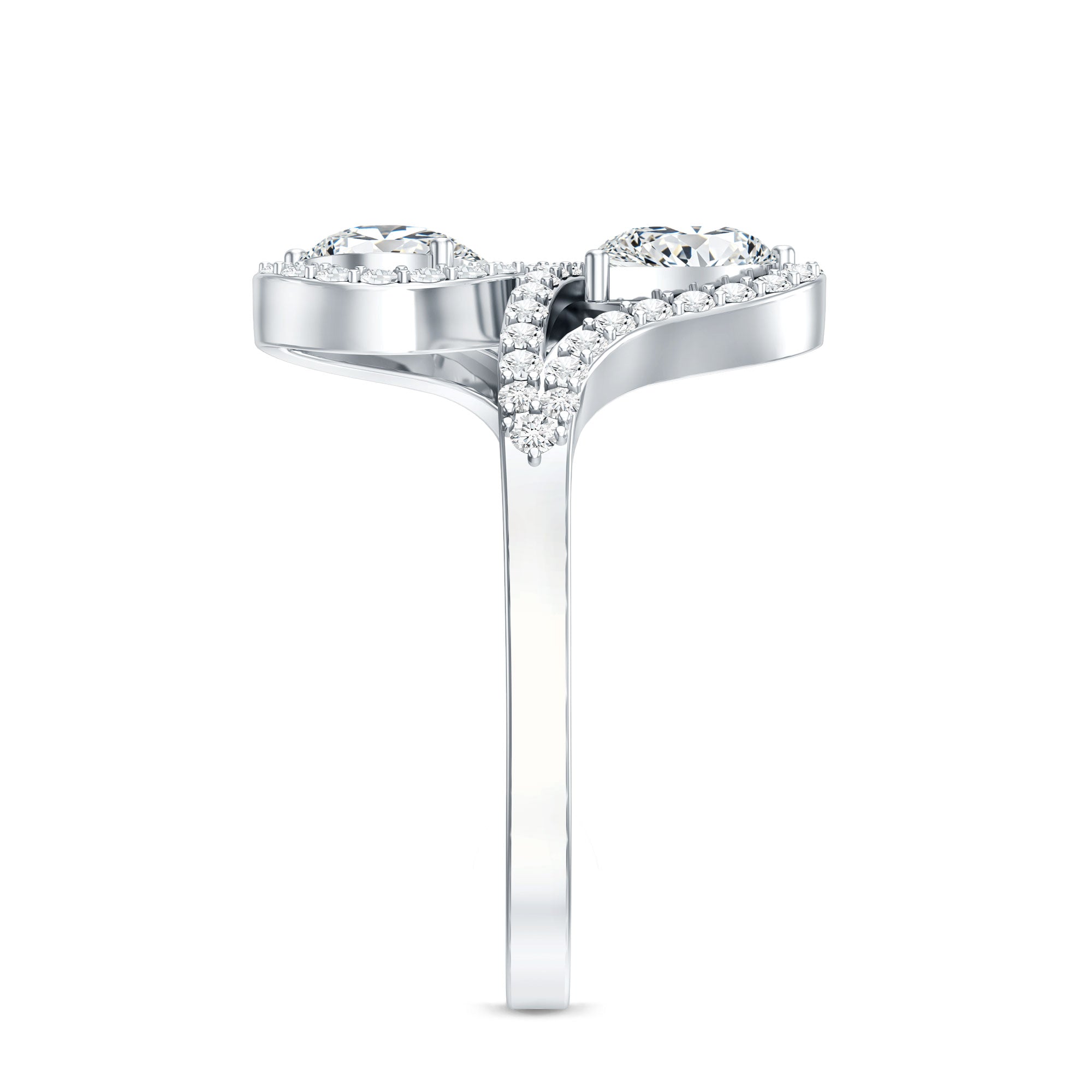 Certified Lab Diamond Toi Et Moi Designer Engagement Ring