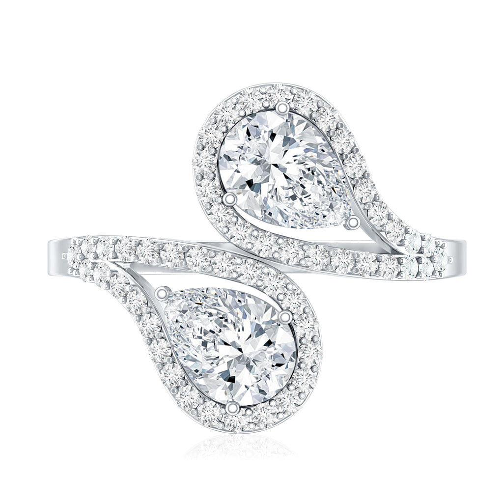 Certified Lab Diamond Toi Et Moi Designer Engagement Ring