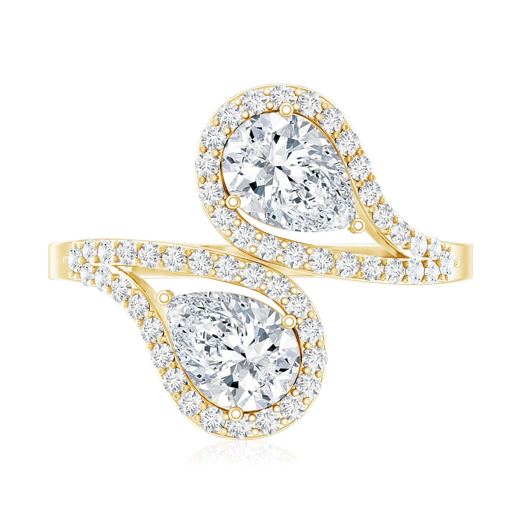 Certified Lab Diamond Toi Et Moi Designer Engagement Ring