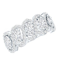 Certified Oval Lab Grown Diamond Designer Eternity Ring