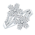 Certified Lab Grown Diamond Flower Engagement Ring For Women