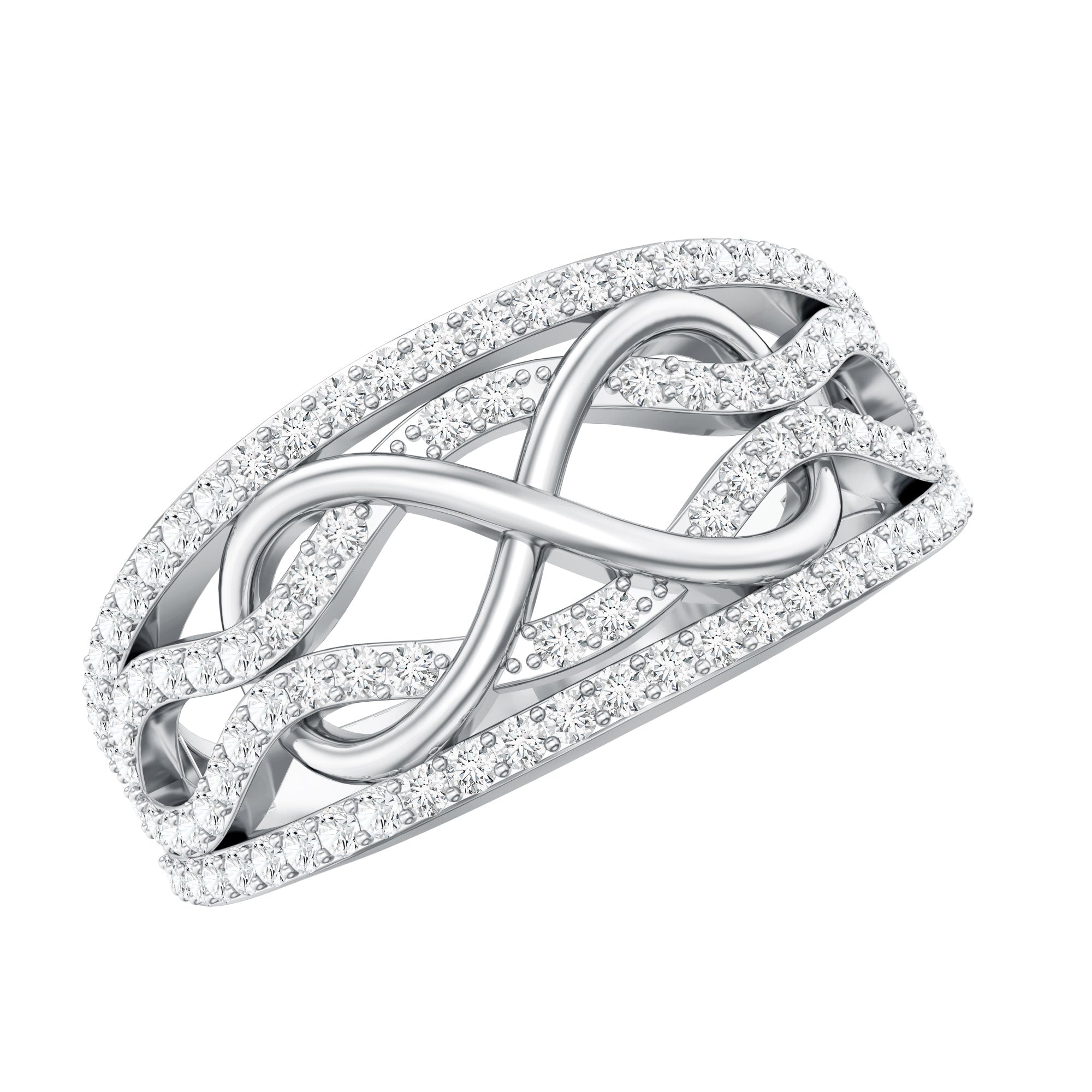 Certified Lab Grown Diamond Infinity Wedding Band Ring