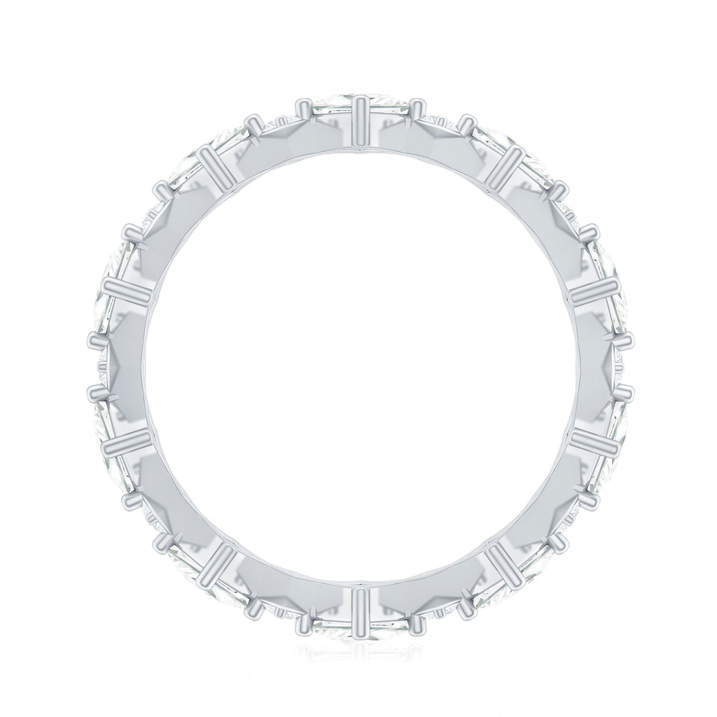 Certified Princess Cut Lab Grown Diamond Eternity Wedding Ring