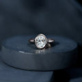 Certified 1 Carat Lab Grown Diamond Bezel Set Engagement Ring
