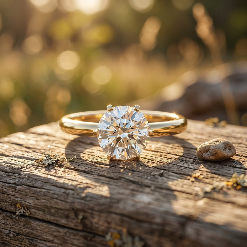3 Carat IGI Certified Lab Grown Diamond Round Engagement Ring