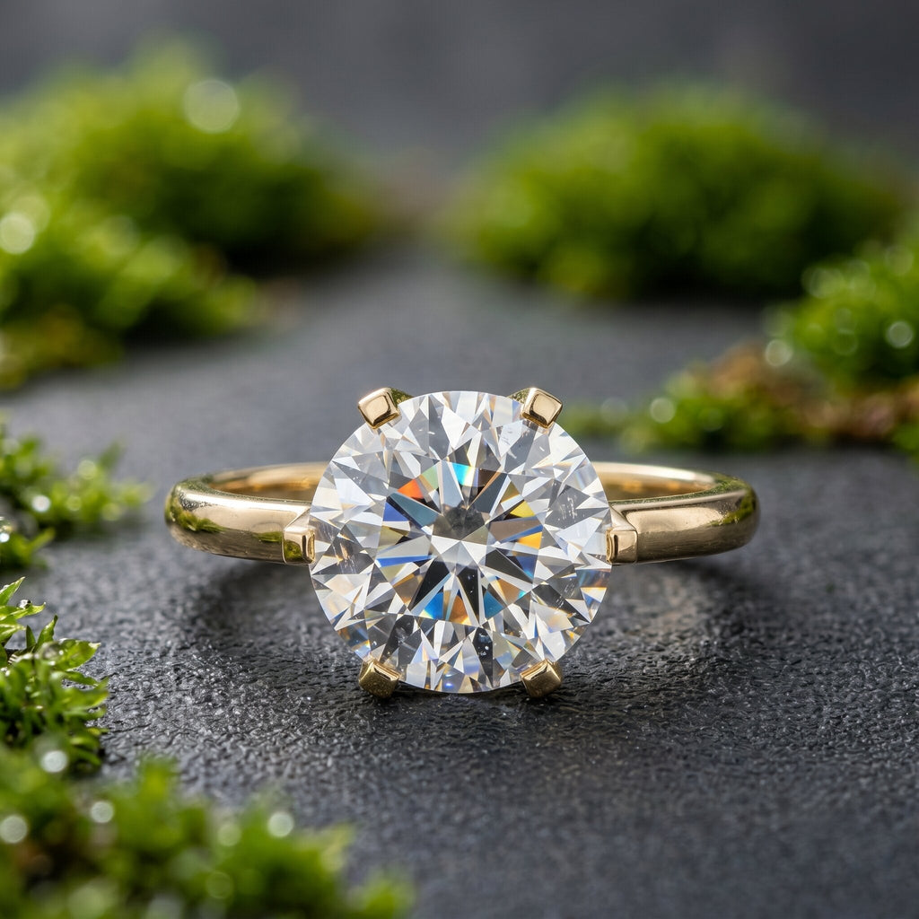 3 Carat IGI Certified Lab Grown Diamond Round Engagement Ring
