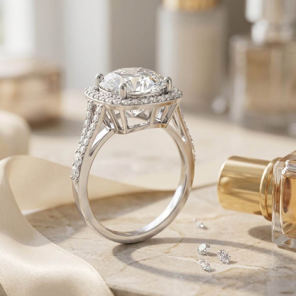 5 Carat Lab Grown Big Diamond Engagement Ring with IGI Certificate