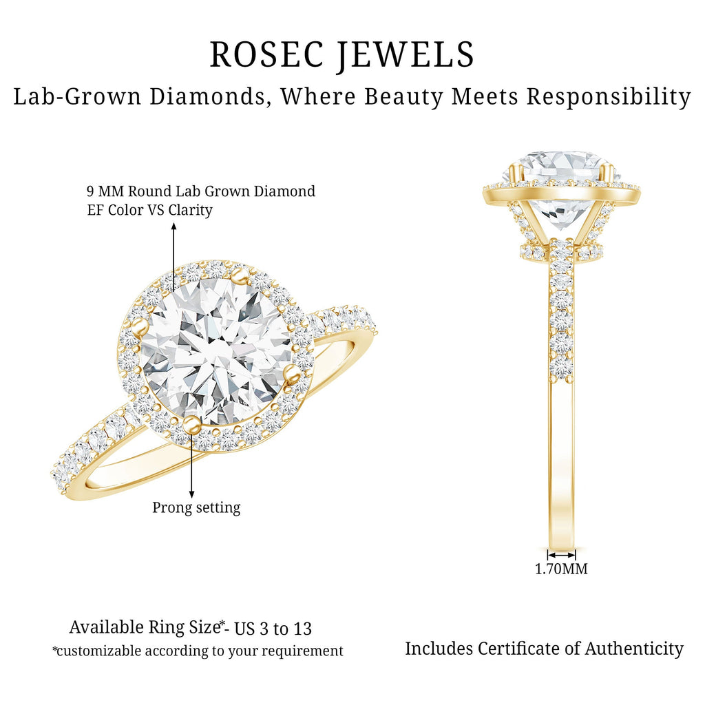 3 Carat IGI Certified Lab Grown Diamond Engagement Ring