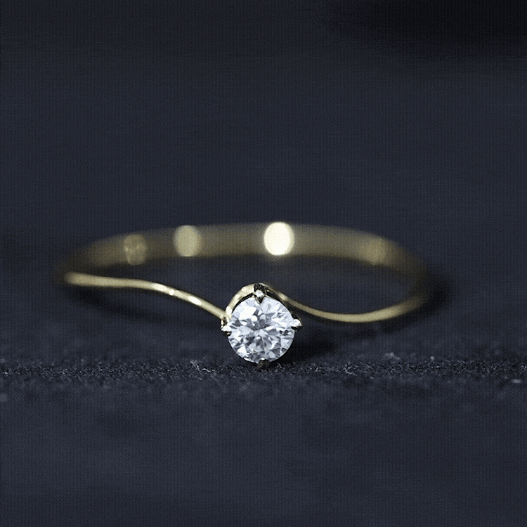 0.5 Carat Round Cut Moissanite Promise Solitaire Ring for Her