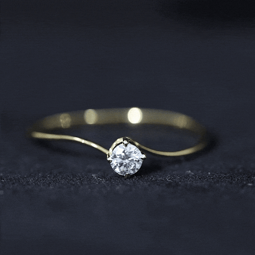 0.5 Carat Round Cut Moissanite Promise Solitaire Ring for Her
