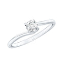 0.5 Carat Round Cut Moissanite Promise Solitaire Ring for Her