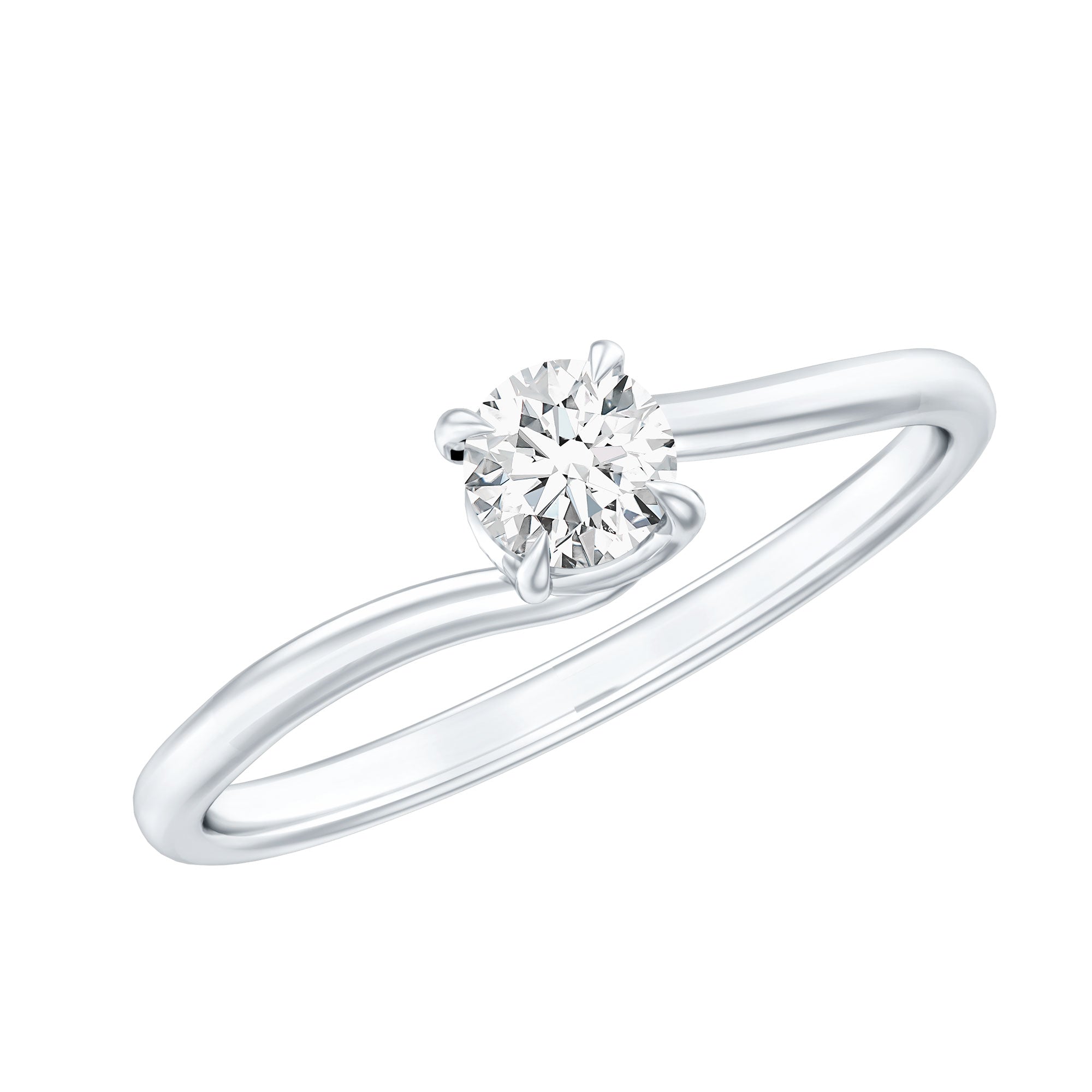 0.5 Carat Round Cut Moissanite Promise Solitaire Ring for Her