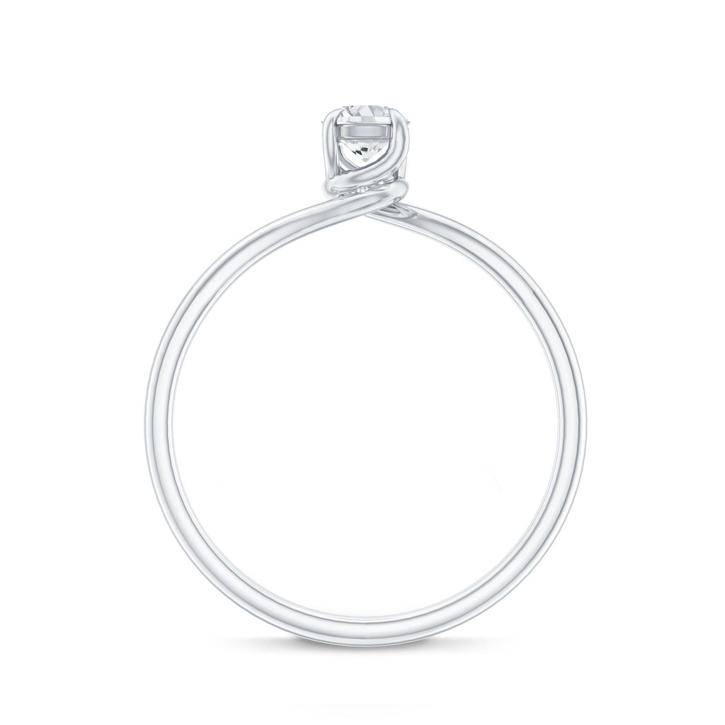 0.5 Carat Round Cut Moissanite Promise Solitaire Ring for Her