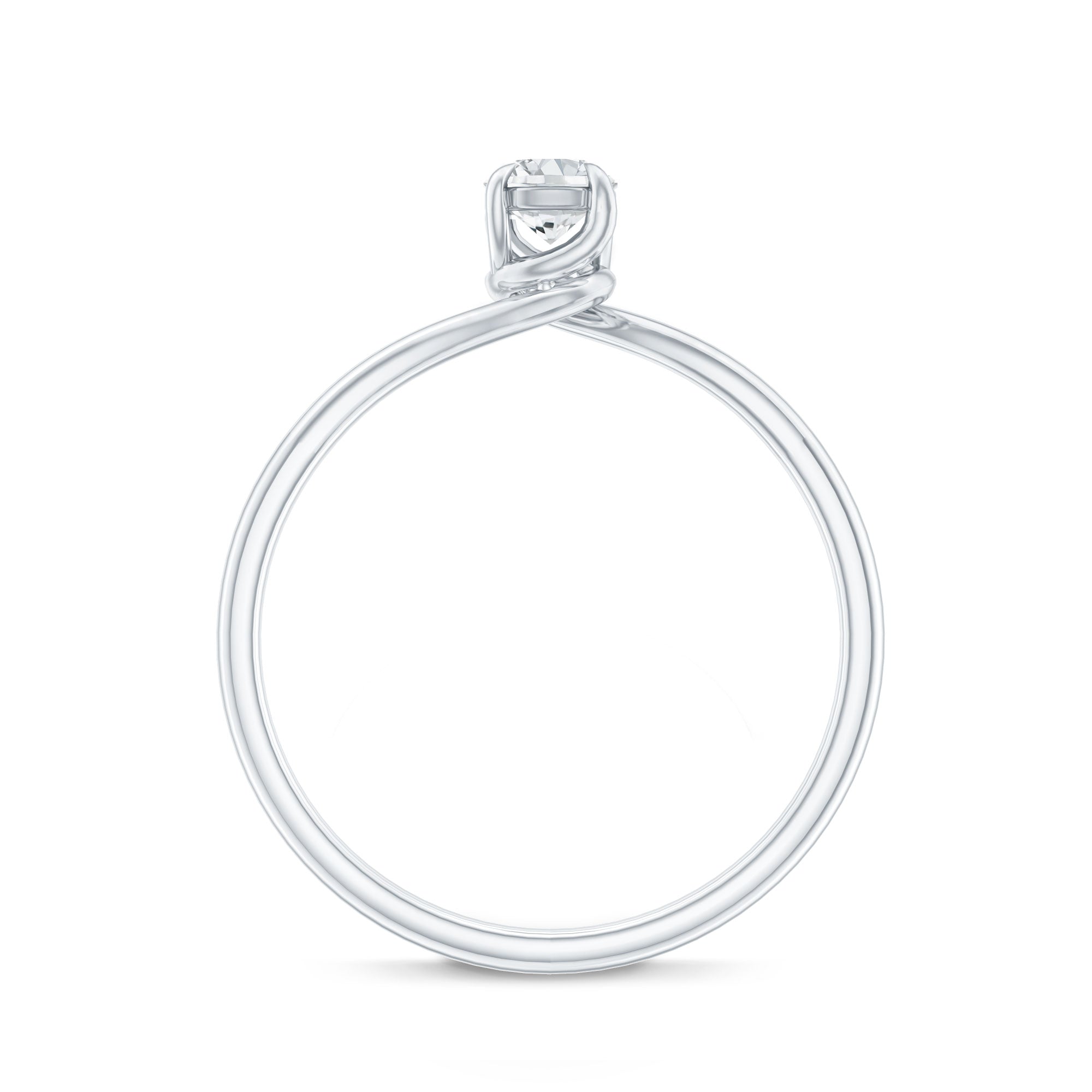 0.5 Carat Round Cut Moissanite Promise Solitaire Ring for Her